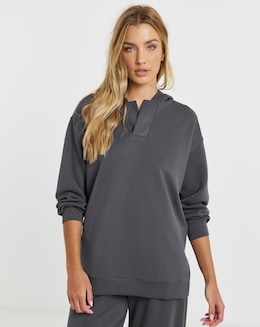 Simply Be Slate Grey Luxe Modal Scuba Sweatshirt