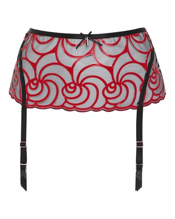 Figleaves Curve Rockstar Leather Deep Suspender Belt