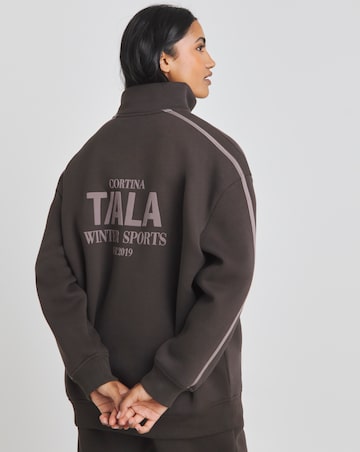 TALA Winter Sports Oversized Quarter Zip Sweatshirt