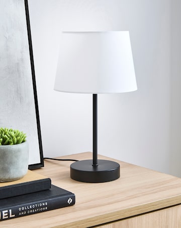 Owen White and Matt Black Table Lamp
