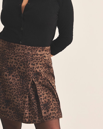 Suedette Pleated Mini Skirt