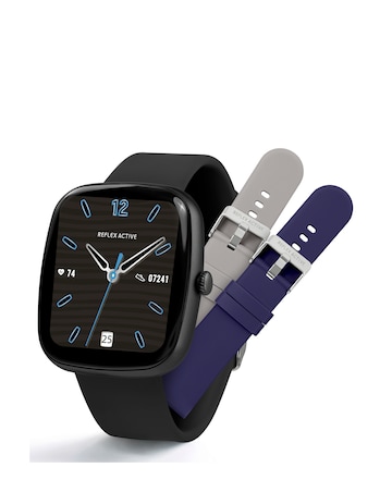 Reflex Active Series 50 Silicone Calling Strap Watch Set - Black