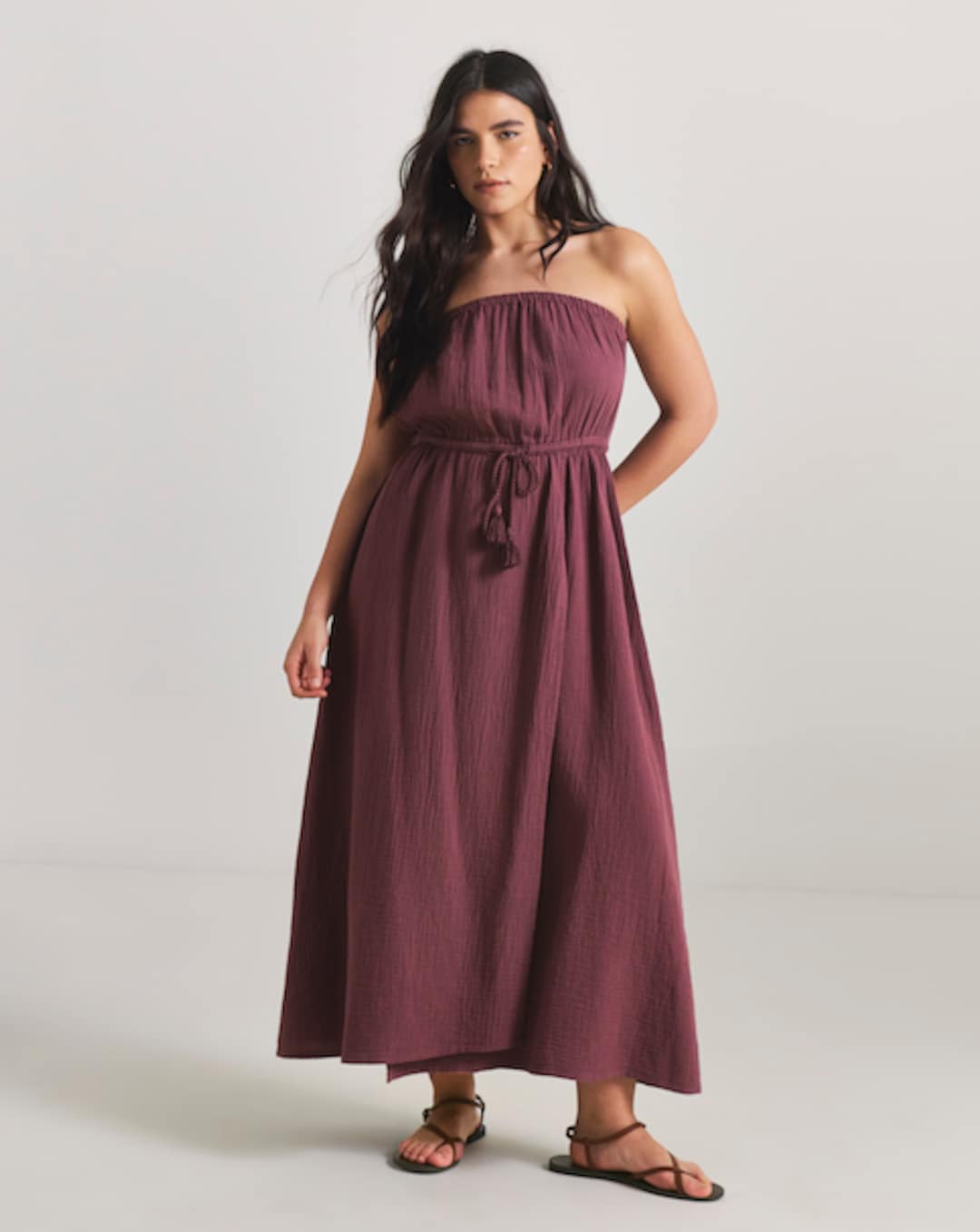 strapless open back dress Red Dress Socks main image 1
