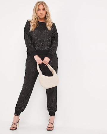 Black Sequin Sweatshirt