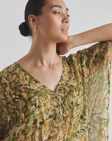 MAGISCULPT Embellished Print Kaftan