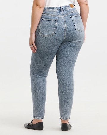 Mid Blue Slim Mom Jeans