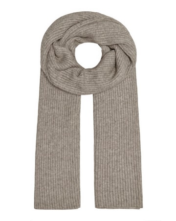 Only Knit Ribbed Mocha Scarf