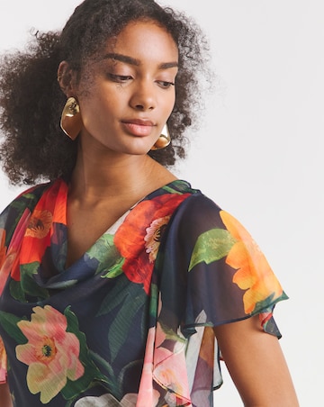 Hope & Ivy Jean Cowl Neck Maxi Dress