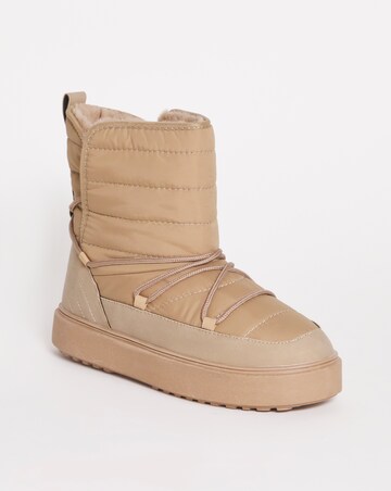 Malia Lace Up Flatform Snow Boots Wide Fit
