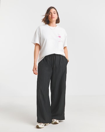 Simply Be White Feeling Rose Graphic T-Shirt