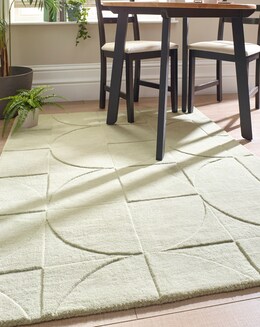 Penny Carved Circles Woollen Rug