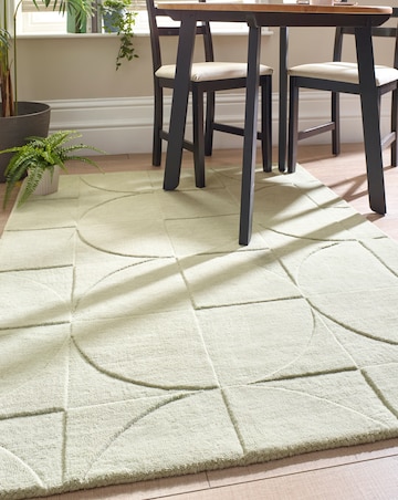 Penny Carved Circles Woollen Rug