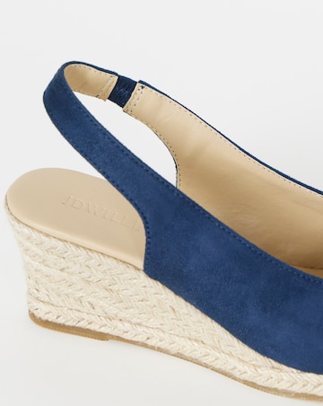Marlow Peep Toe Espadrille Wedge With Slingback - Wide Fit (E)