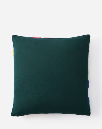 Tropical Leopard Embroidered Cushion