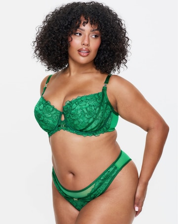 Ann Summers Divine Temptation Fuller Bust Non Pad Balcony Wired Bra Mid Green
