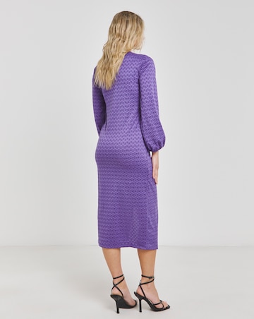 Textured Jersey Wrap Dress