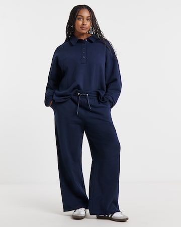 Navy Wide Leg Jogger