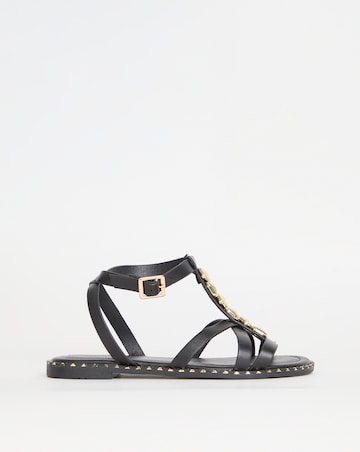 Simply Be Santorini Pebble Trim Flat Sandals - Extra Wide Fit (EEE)