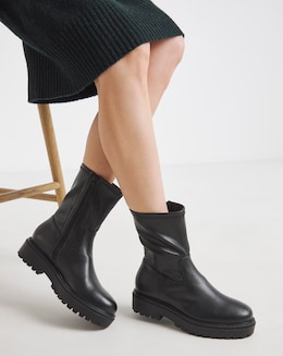 Rosalie Chunky Anle Boots - Extra Wide Fit (EEE)