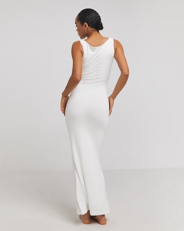 TALA 365 Ruched Side Boat Neck Maxi Dress