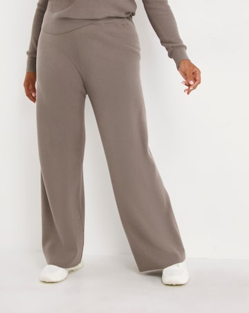 Calvin Klein Wool Knit Wide Leg Trousers