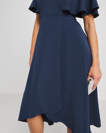 Joanna Hope Navy Angel Sleeve Dress