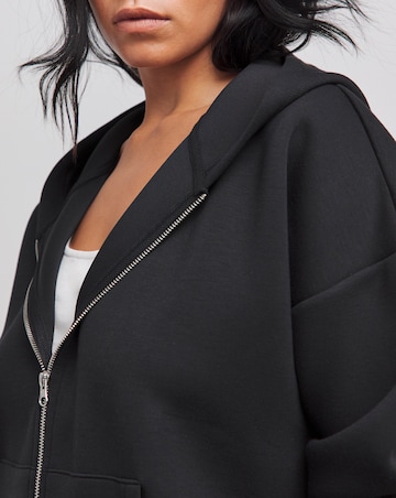 Black Luxe Modal Zip Through