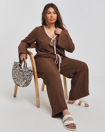 Chocolate Relaxed Wide Leg Trousers