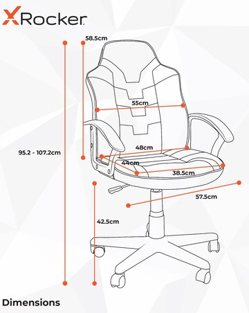 X Rocker Saturn Junior Gaming Chair - Pink