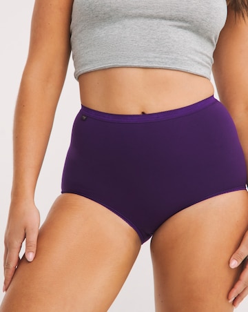 Sloggi (6 Pack) Basic Maxi Cotton Knickers Purple Mix