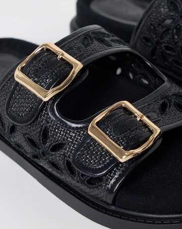 Augusta Cut Out Detail Footbed Sandals - Wide Fit (E)