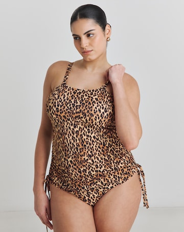 Simply Be Leopard Print Bandeau Tankini Top