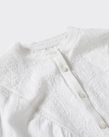 Mango Embroidered Cotton Blouse