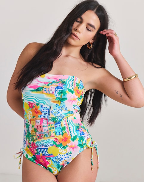 MAGISCULPT Medium Control Adjustable Bandeau Swimsuit