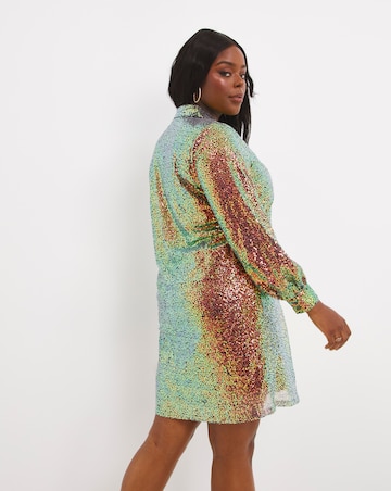 Lovedrobe Sequin Shirt Dress