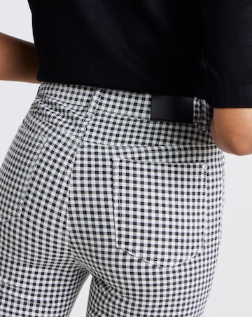 Simply Be Gingham Printed Denim Capri Jeans