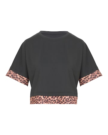 Simply Be SB3 Leopard Print Active T-Shirt