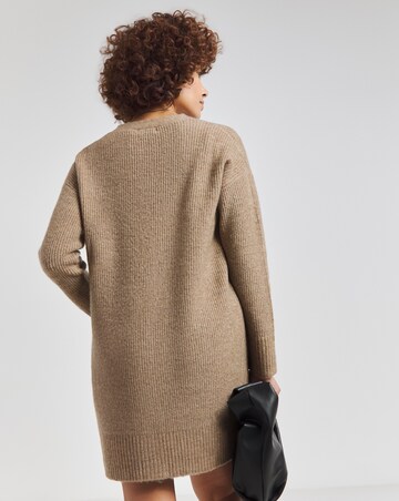 Camel Rib Longline Cardigan