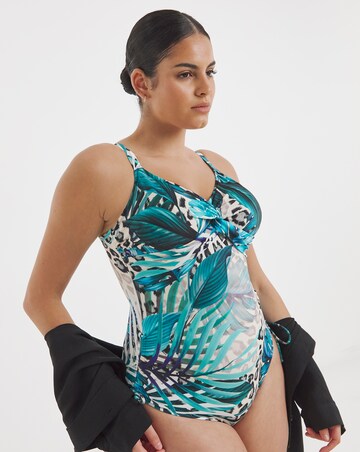 Fantasie Kabini Oasis Twist Front Adjustable Leg Wired Swimsuit