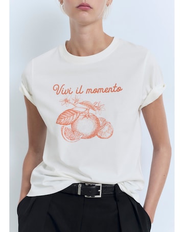 MANGO GRAPHIC ORANGE T-SHIRT