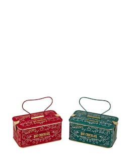 Hot Chocolate Tins with Handle - Chocolate and Peppermint - 2 pack bundle