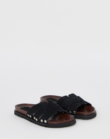 Hawthorne Suede Wood Effect Footbed Sandals - Extra Wide Fit (EEE)