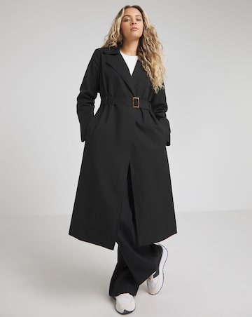 Black Essential Clean Trench Coat