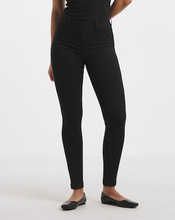 Simply Be Amber Black Pull On Skinny Jeggings