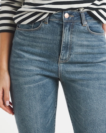Soft Blue Slim Mom Jeans