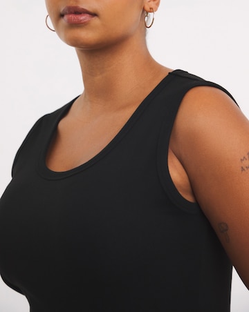 Pretty Secrets Thermal Brushed Fleece Vest - Black