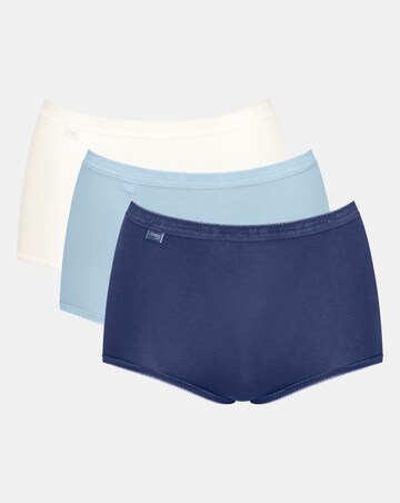 Sloggi (3 Pack) Basic Maxi Cotton Knickers Blue Multi