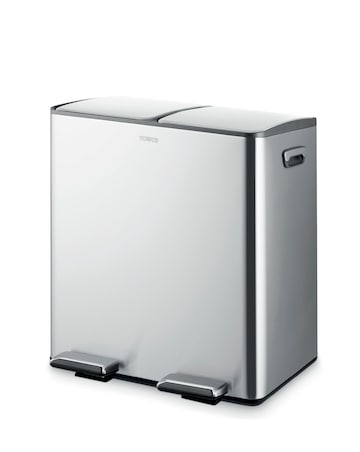 Tower 40L Recycling Pedal Bin Silver