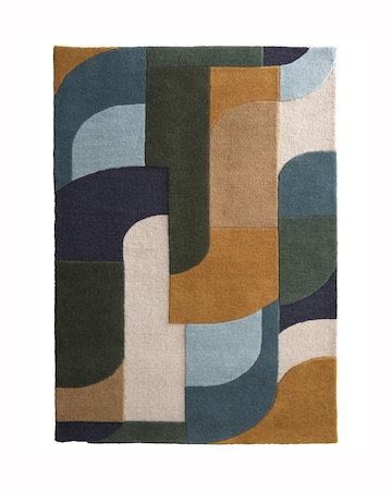 Retro Deco Woollen Rug