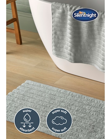 Silentnight Ribbed Cotton Bath Mat